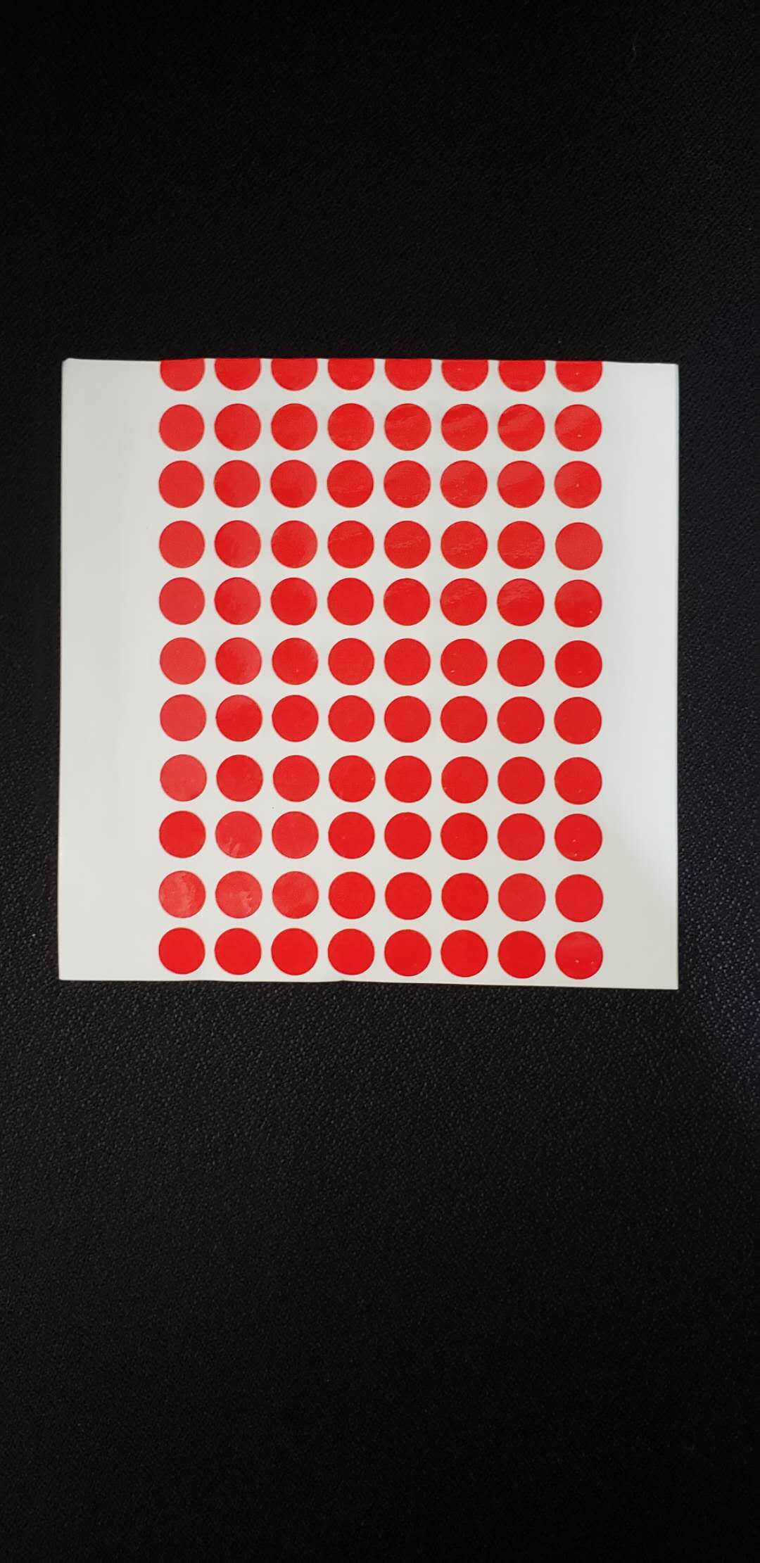 圆点标签 1cm直径红色无痕贴纸（50个圆点/张） 